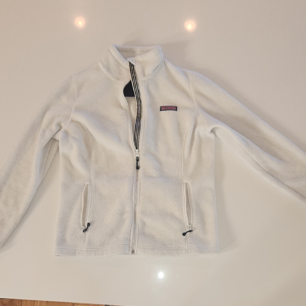Vineyard Vines White Fleece Jacket